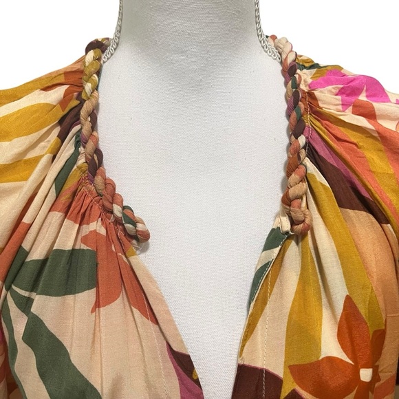 Velvet By Graham & Spencer Carol Floral Midi-Dress In Oasis Multi Size Medium - Picture 13 of 15